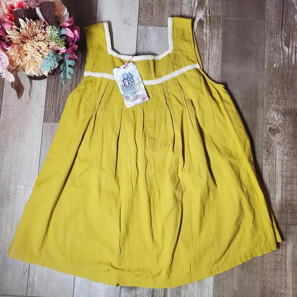 NWT Friday's Project Olive Green and Cream Embroidered Women's Sleeveless Blouse - Picture 12 of 15